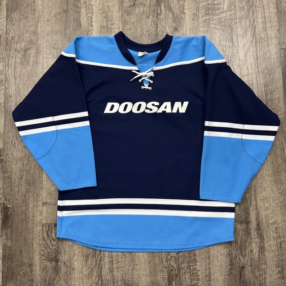 Vintage Athletic Knit Doosan Hockey Jersey 80s 90s Canada